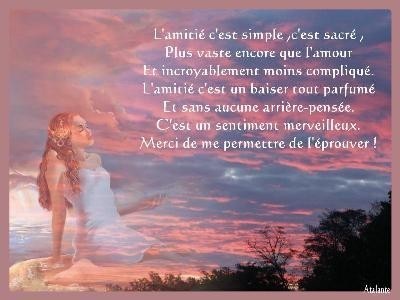 l'amitié....